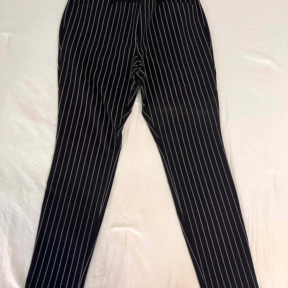 Express Black and White Dress Pants with Pinstripes